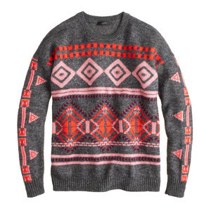 J.crew Abstract Fair Isle sweater